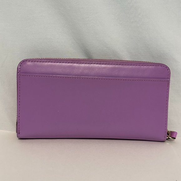 Authentic Kate Spade Large Wallet, Leather, Used, Purple, with Kate Spade box - Picture 2 of 5